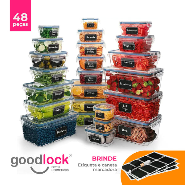 Goodlock™ - Kit 24 Potes Herméticos + Brindes Exclusivos [ÚLTIMAS UNIDADES]